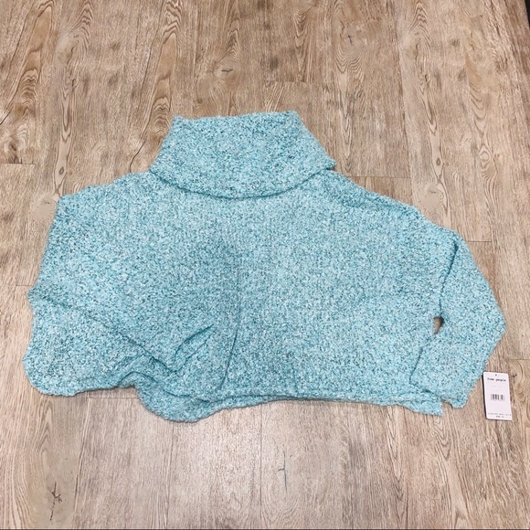 LAST SZ S! NWT Free People | BFF Sweater Aqua Star - Picture 8 of 14